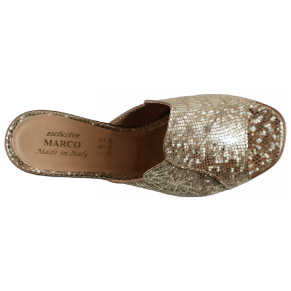 A 6034 Giotto Platino Leather Sandal (5cm) Heel