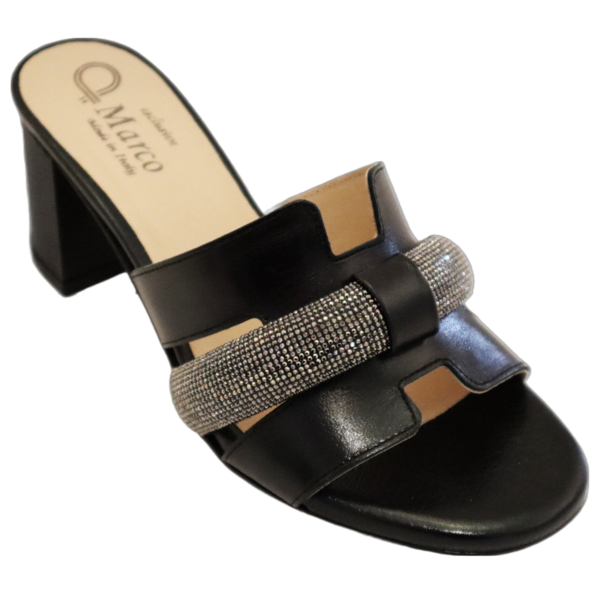 A 2626 Laminato Nero (6cm) Heel Sandal